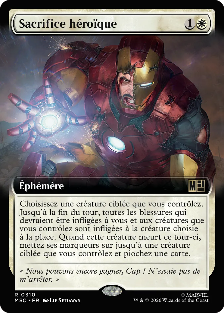 Sacrifice héroïque — Marvel Super Heroes Commander — Magic: The Gathering