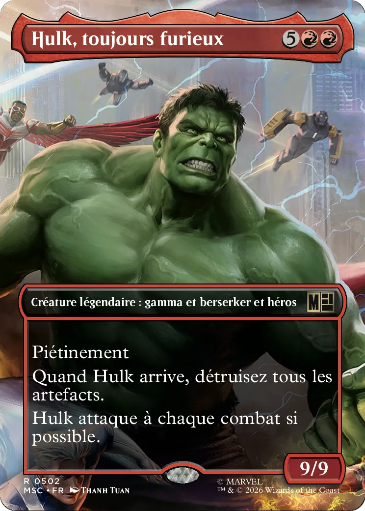 Hulk, toujours furieux — Marvel Super Heroes Commander — Magic: The Gathering