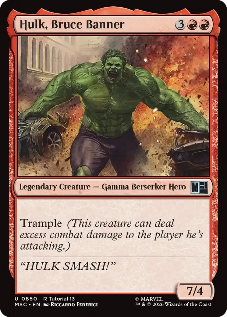 Hulk, Bruce Banner — Marvel Super Heroes Commander — Magic: The Gathering