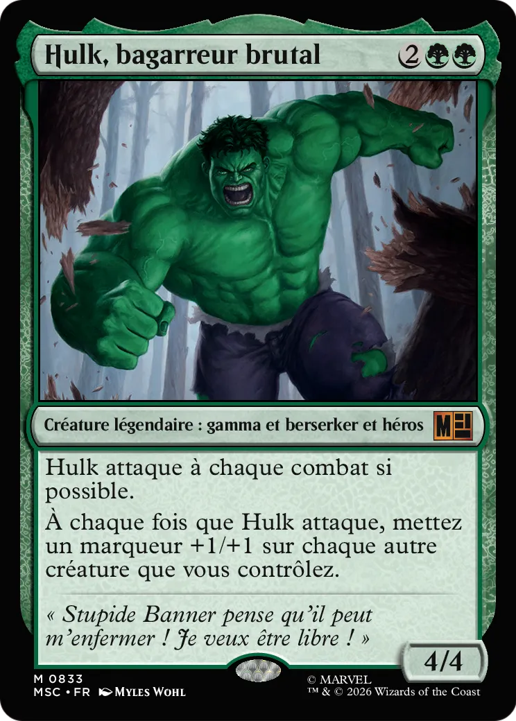 Hulk, bagarreur brutal — Marvel Super Heroes Commander — Magic: The Gathering