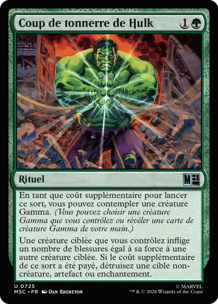 Coup de tonnerre de Hulk — Marvel Super Heroes Commander — Magic: The Gathering