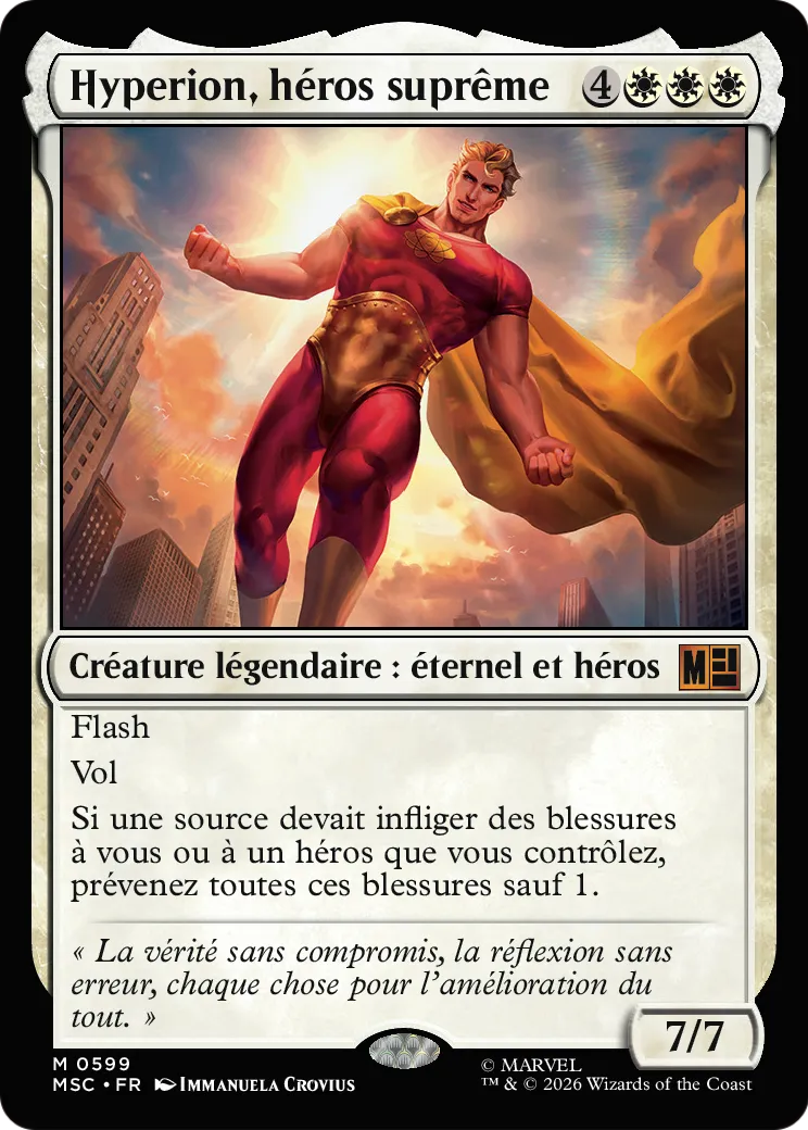 Hyperion, héros suprême — Marvel Super Heroes Commander — Magic: The Gathering