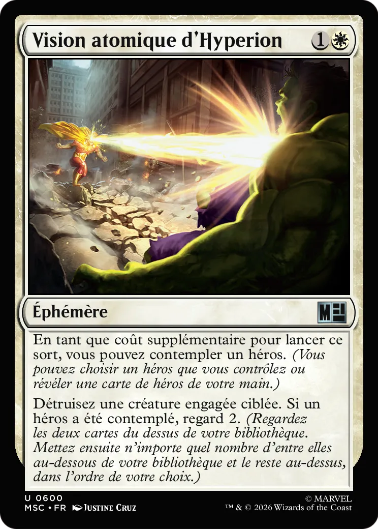 Vision atomique d'Hyperion — Marvel Super Heroes Commander — Magic: The Gathering