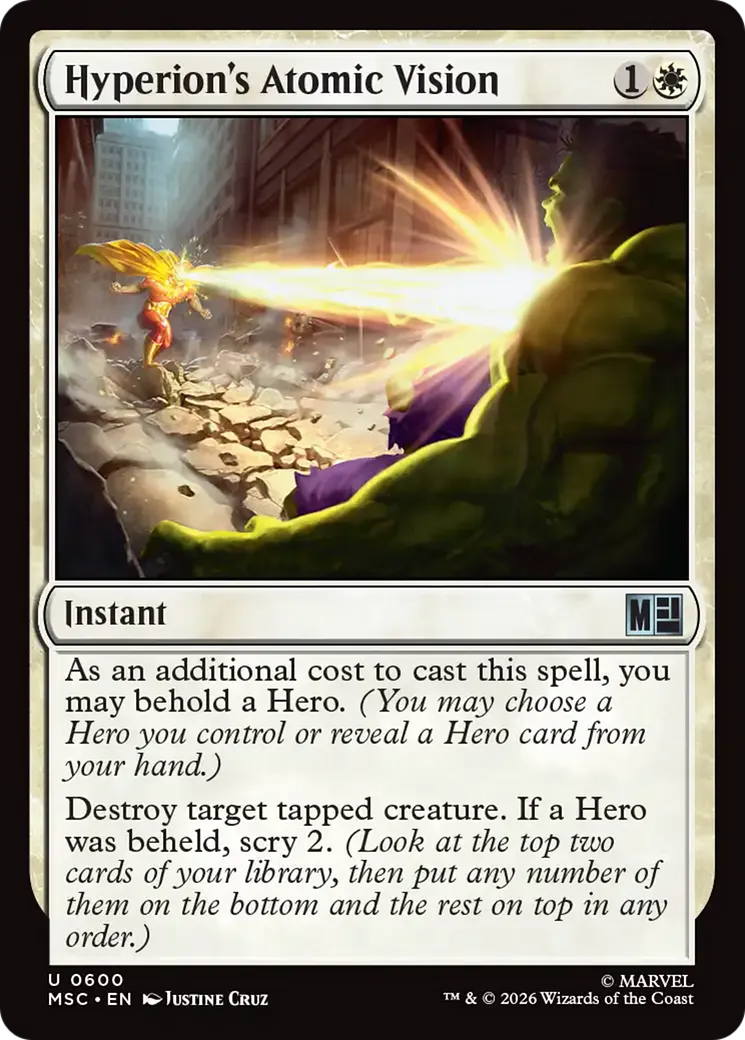 Vision atomique d'Hyperion — Marvel Super Heroes Commander — Magic: The Gathering