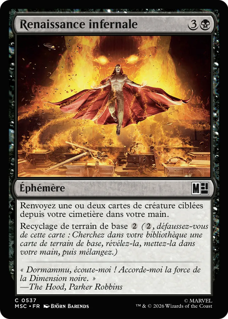 Renaissance infernale — Marvel Super Heroes Commander — Magic: The Gathering