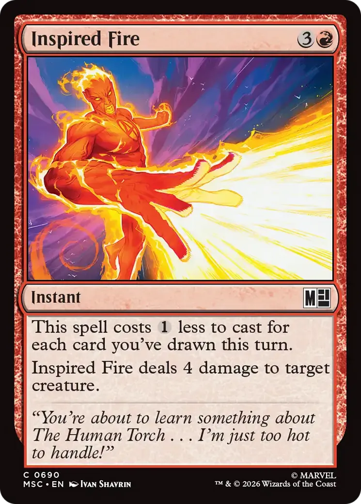 Feu inspiré — Marvel Super Heroes Commander — Magic: The Gathering