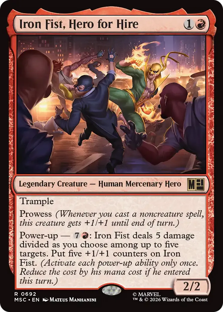 Iron Fist, Hero for Hire — Marvel Super Heroes Commander — Magic: The Gathering