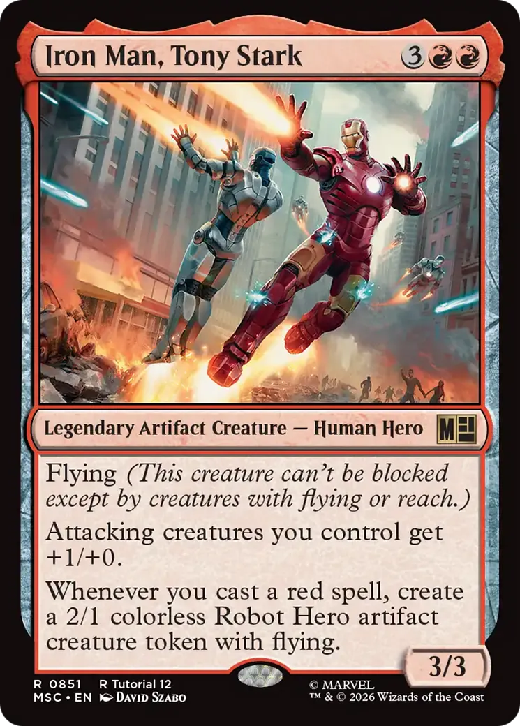 Iron Man, Tony Stark — Marvel Super Heroes Commander — Magic: The Gathering
