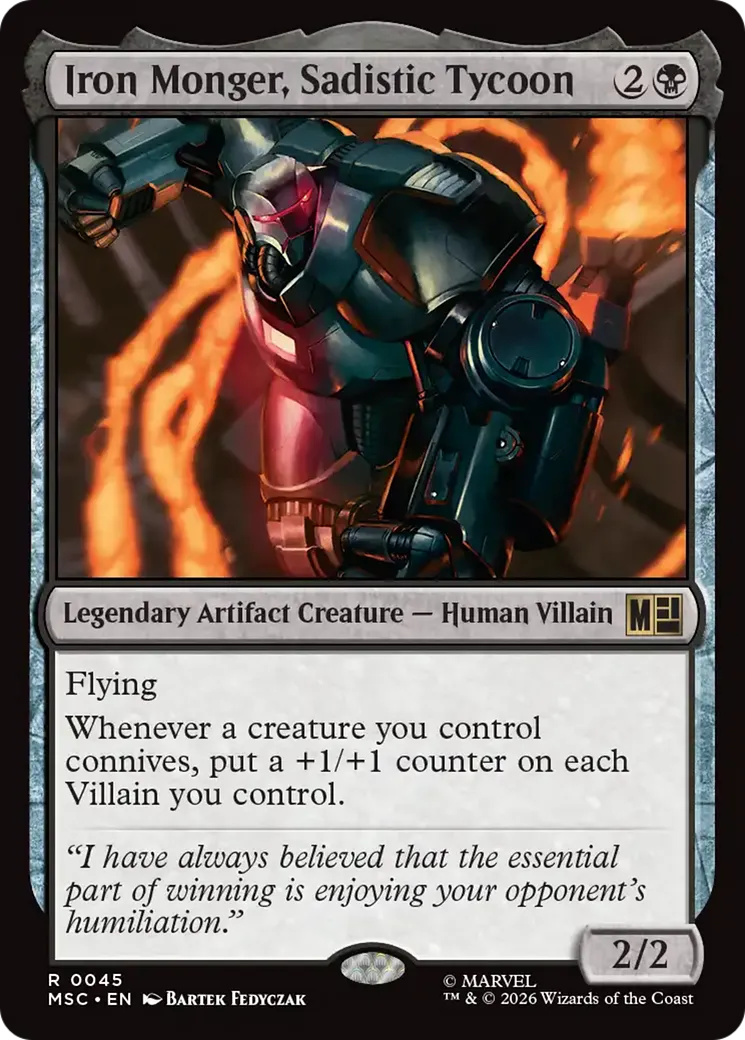 Iron Monger, magnat sadique — Marvel Super Heroes Commander — Magic: The Gathering