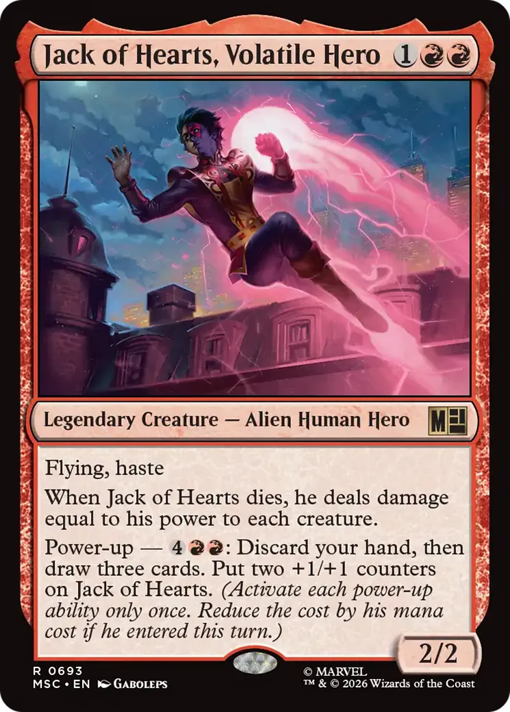 Valet de Cœur, héros explosif — Marvel Super Heroes Commander — Magic: The Gathering