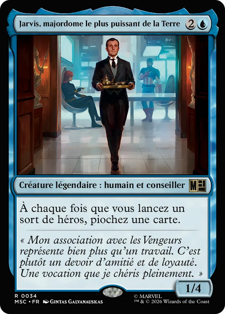 Jarvis, majordome le plus puissant de la Terre — Marvel Super Heroes Commander — Magic: The Gathering