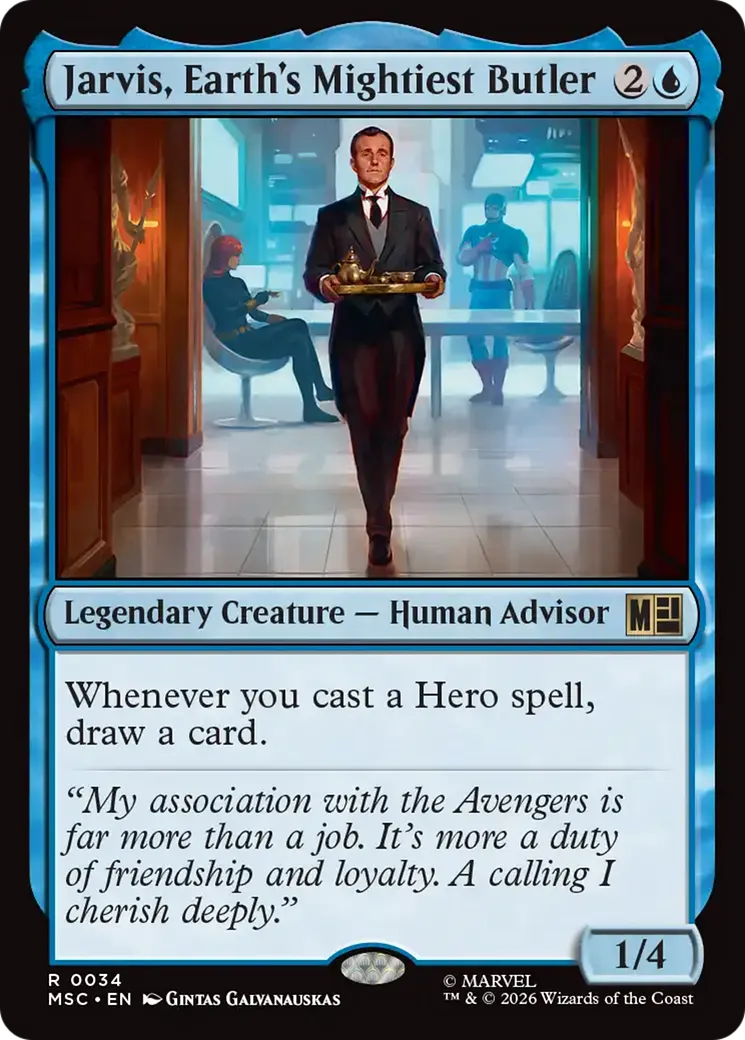 Jarvis, majordome le plus puissant de la Terre — Marvel Super Heroes Commander — Magic: The Gathering