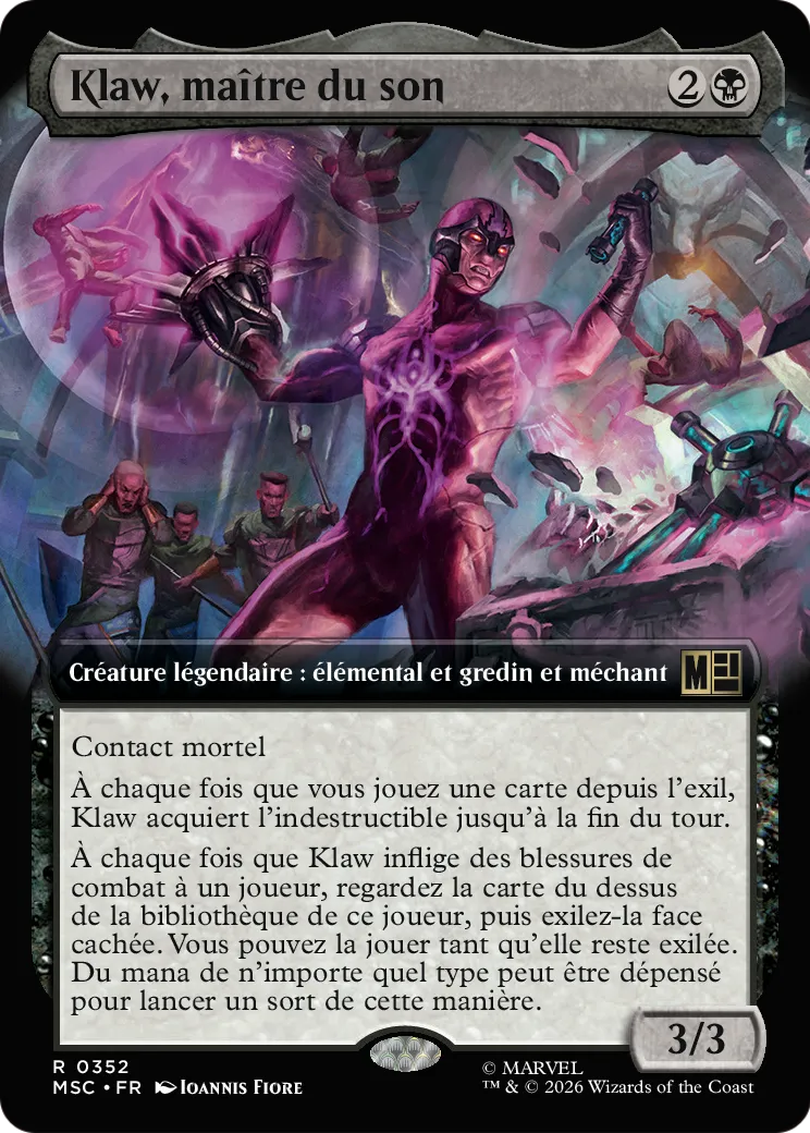Klaw, maître du son — Marvel Super Heroes Commander — Magic: The Gathering