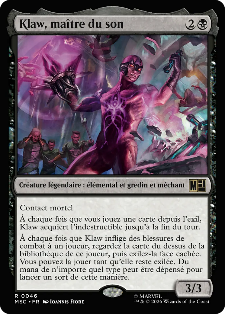Klaw, maître du son — Marvel Super Heroes Commander — Magic: The Gathering