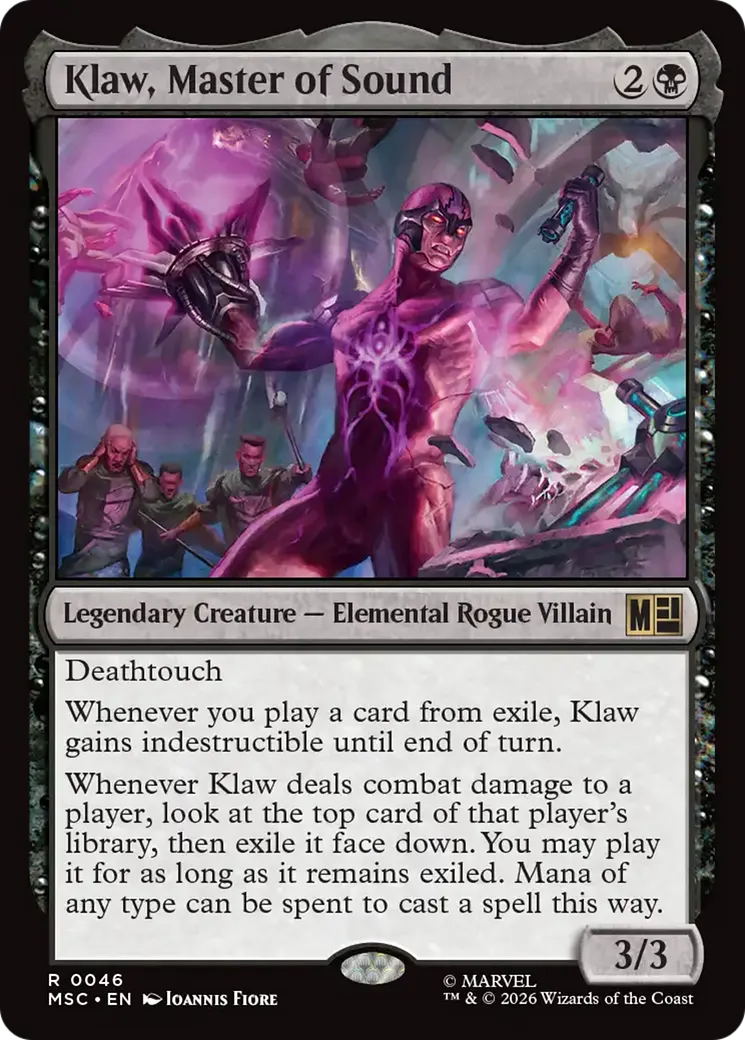 Klaw, maître du son — Marvel Super Heroes Commander — Magic: The Gathering
