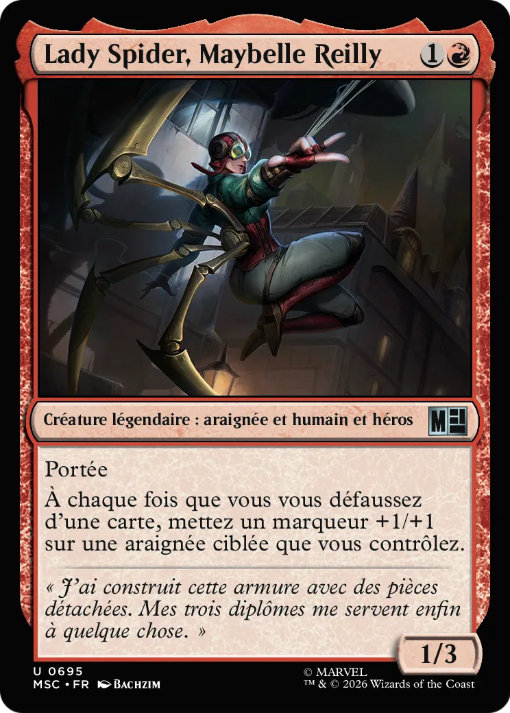 Lady Spider, Maybelle Reilly — Marvel Super Heroes Commander — Magic: The Gathering