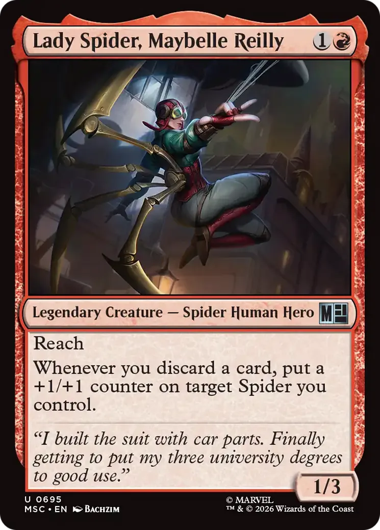 Lady Spider, Maybelle Reilly — Marvel Super Heroes Commander — Magic: The Gathering