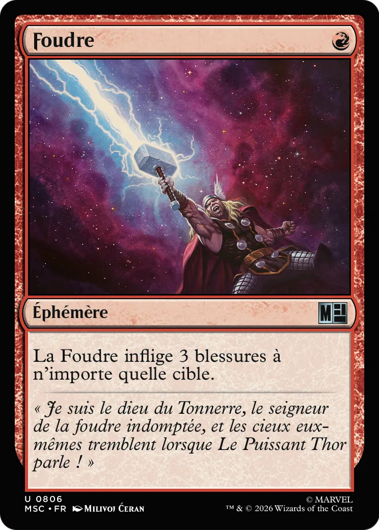 Foudre — Marvel Super Heroes Commander — Magic: The Gathering