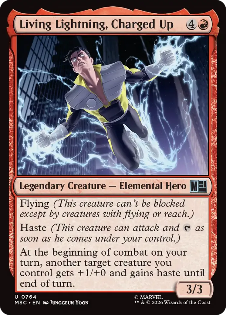 Living Lightning, Charged Up — Marvel Super Heroes Commander — Magic: The Gathering