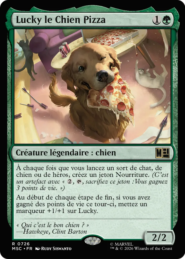 Lucky le Chien Pizza — Marvel Super Heroes Commander — Magic: The Gathering