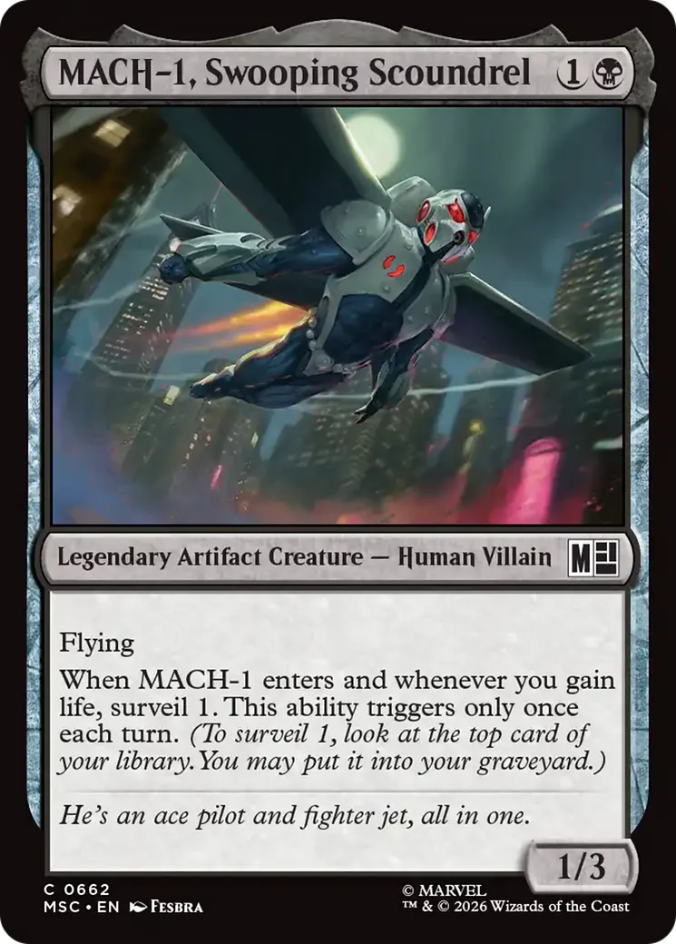MACH-1, Swooping Scoundrel from Marvel Super Heroes Commander - Magic: The Gathering