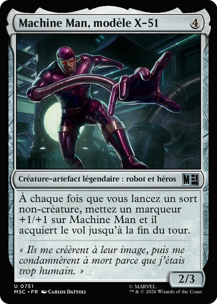 Machine Man, modèle X-51 — Marvel Super Heroes Commander — Magic: The Gathering