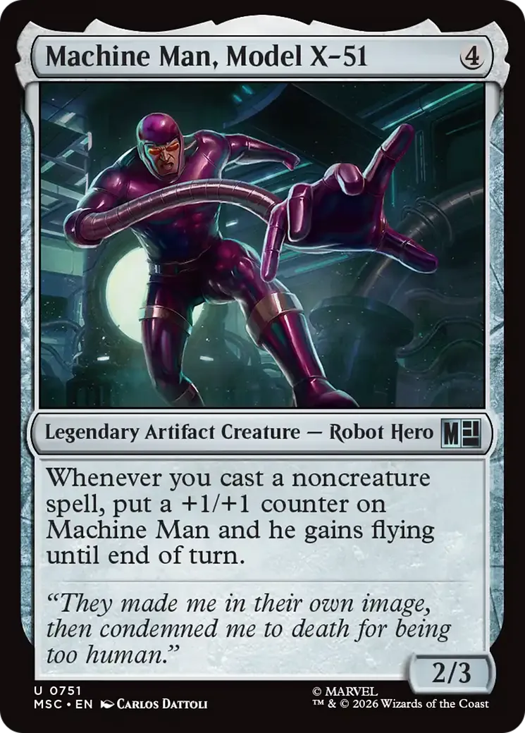 Machine Man, modèle X-51 — Marvel Super Heroes Commander — Magic: The Gathering