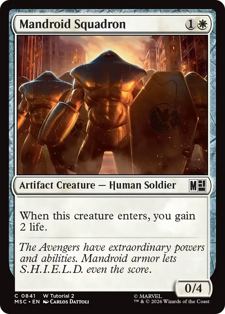 Escadron de mandroïdes — Marvel Super Heroes Commander — Magic: The Gathering