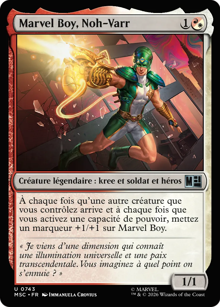 Marvel Boy, Noh-Varr — Marvel Super Heroes Commander — Magic: The Gathering
