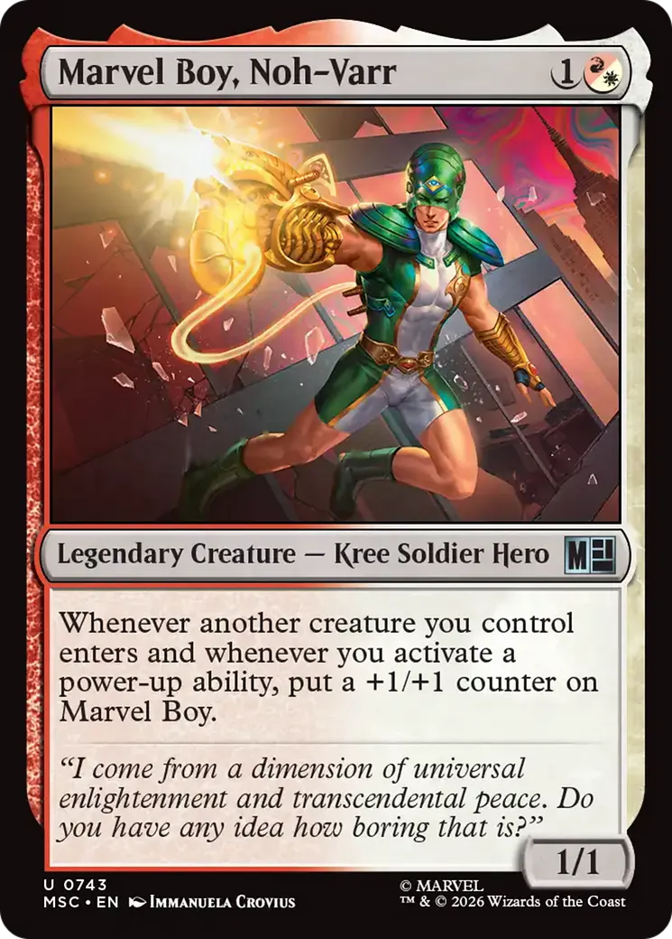 Marvel Boy, Noh-Varr — Marvel Super Heroes Commander — Magic: The Gathering