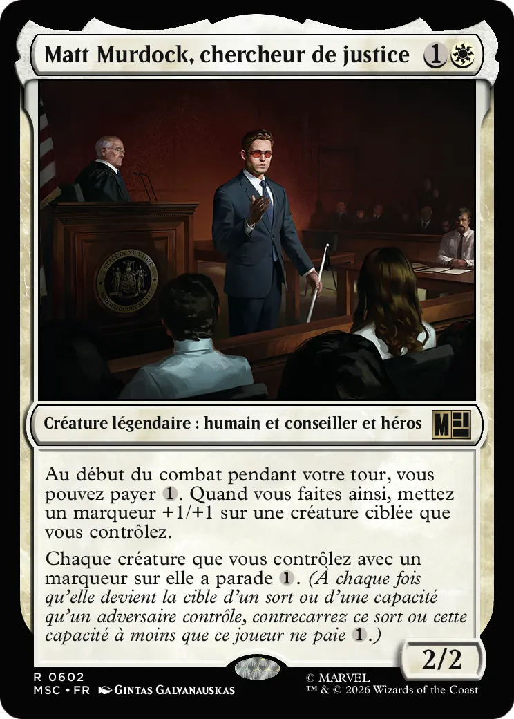 Matt Murdock, chercheur de justice — Marvel Super Heroes Commander — Magic: The Gathering