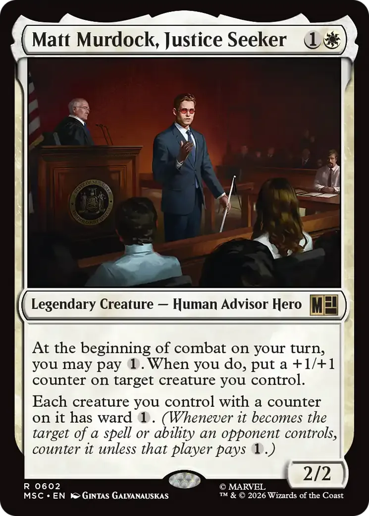Matt Murdock, Justice Seeker — Marvel Super Heroes Commander — Magic: The Gathering
