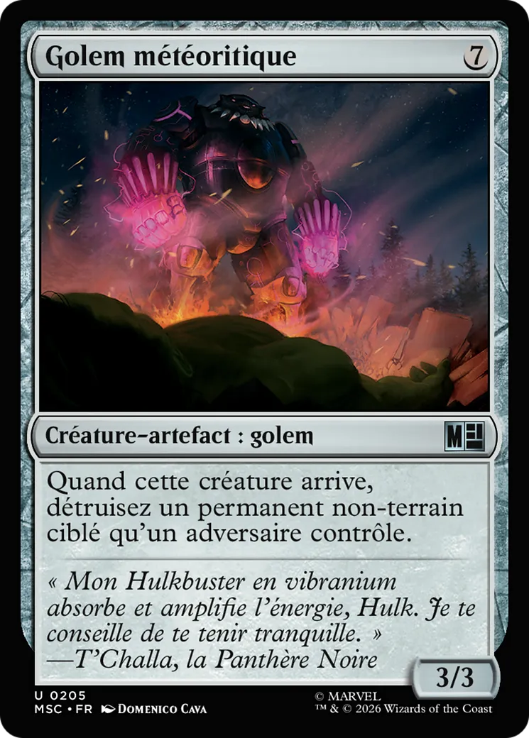 Golem météoritique — Marvel Super Heroes Commander — Magic: The Gathering
