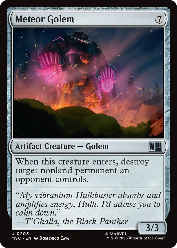 Meteor Golem — Marvel Super Heroes Commander — Magic: The Gathering