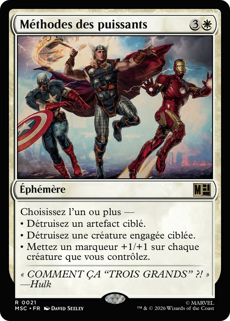 Méthodes des puissants — Marvel Super Heroes Commander — Magic: The Gathering