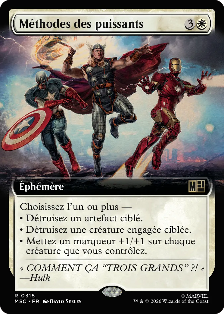 Méthodes des puissants — Marvel Super Heroes Commander — Magic: The Gathering