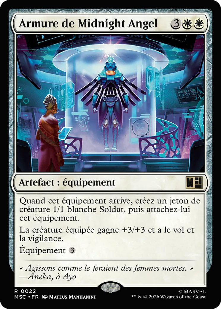Armure de Midnight Angel — Marvel Super Heroes Commander — Magic: The Gathering