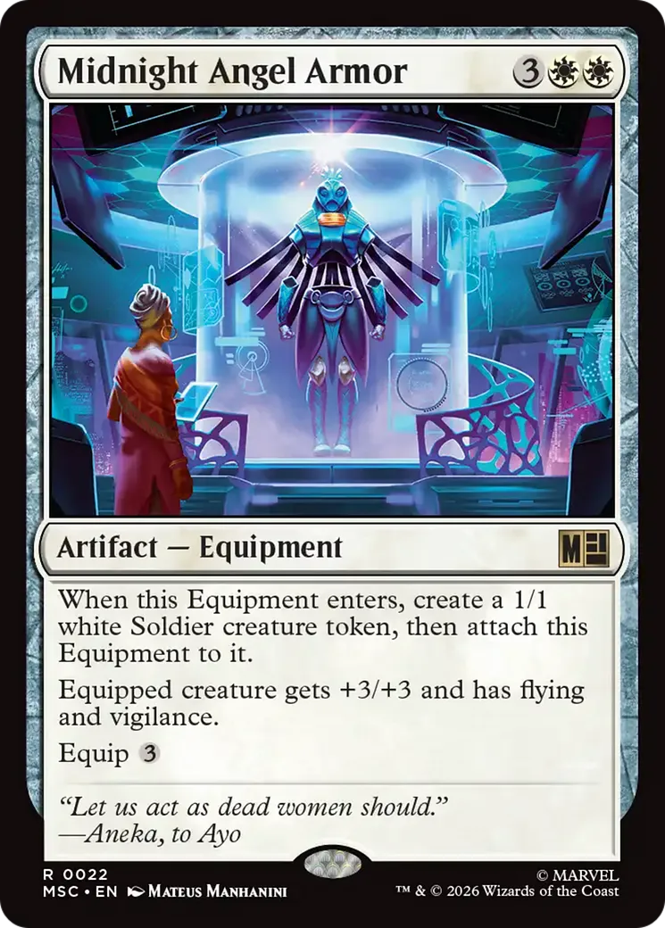 Midnight Angel Armor — Marvel Super Heroes Commander — Magic: The Gathering