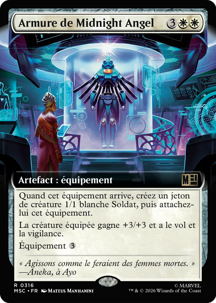 Armure de Midnight Angel — Marvel Super Heroes Commander — Magic: The Gathering