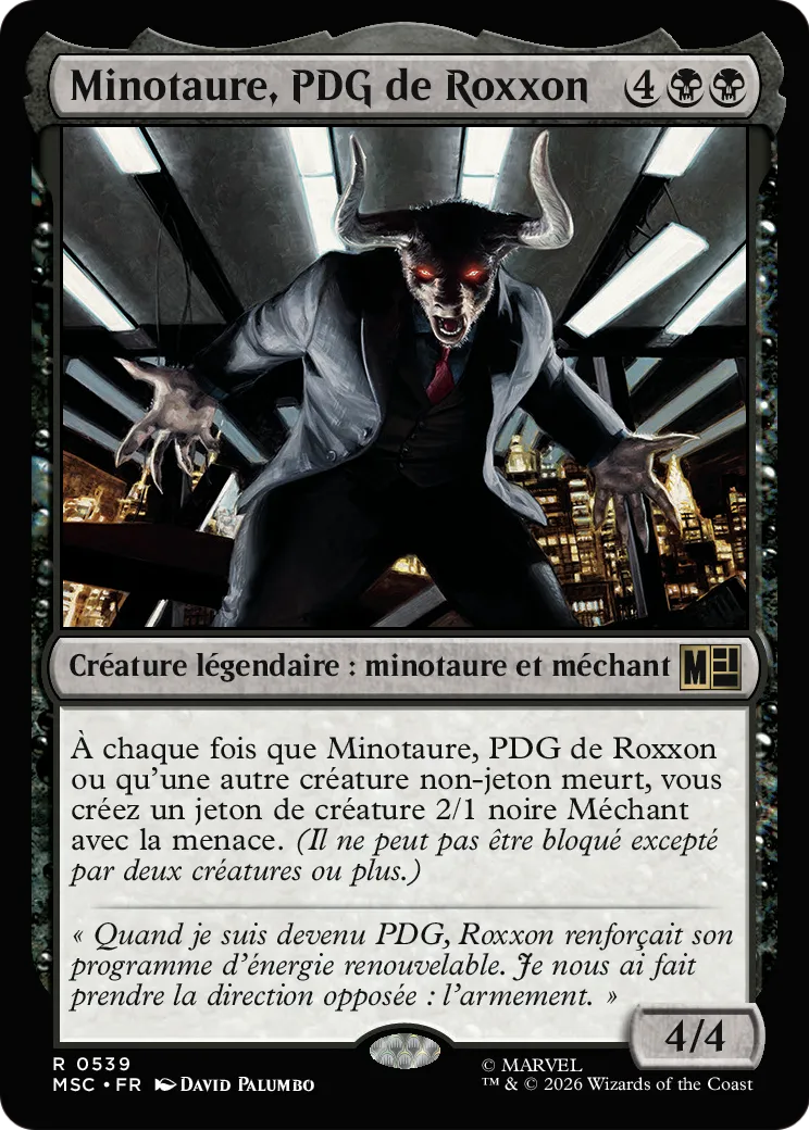 Minotaure, PDG de Roxxon — Marvel Super Heroes Commander — Magic: The Gathering