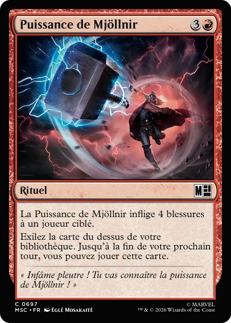 Puissance de Mjöllnir — Marvel Super Heroes Commander — Magic: The Gathering