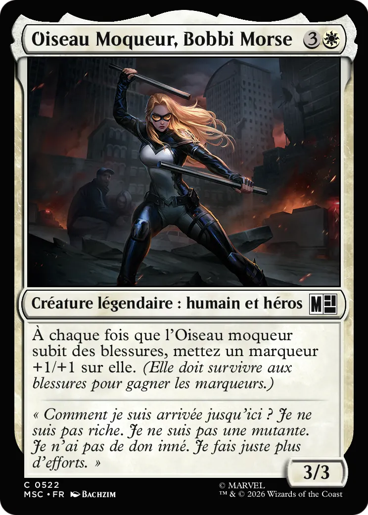 Oiseau Moqueur, Bobbi Morse — Marvel Super Heroes Commander — Magic: The Gathering
