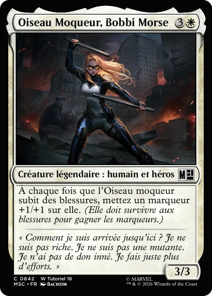 Oiseau Moqueur, Bobbi Morse — Marvel Super Heroes Commander — Magic: The Gathering