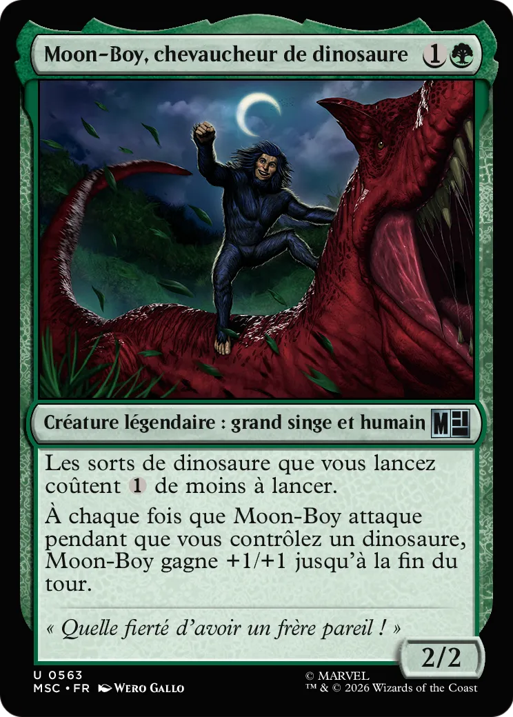 Moon-Boy, chevaucheur de dinosaure — Marvel Super Heroes Commander — Magic: The Gathering