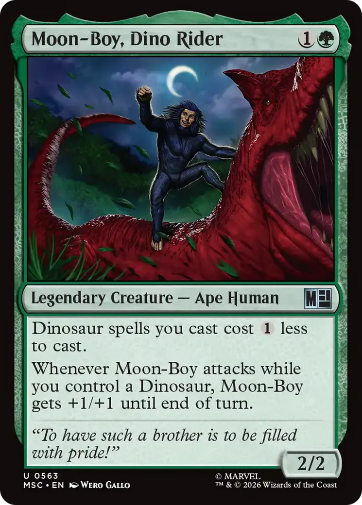 Moon-Boy, chevaucheur de dinosaure — Marvel Super Heroes Commander — Magic: The Gathering
