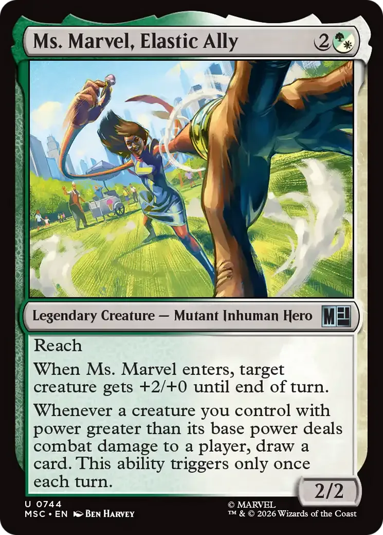 Miss Marvel, alliée élastique — Marvel Super Heroes Commander — Magic: The Gathering