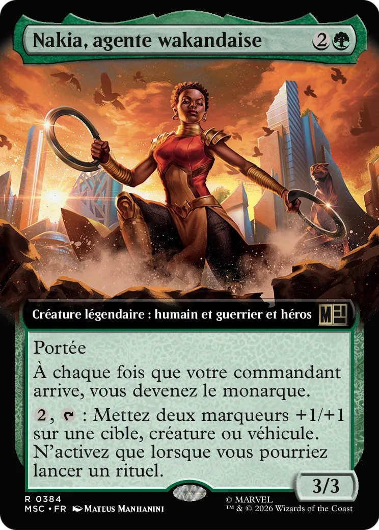 Nakia, agente wakandaise — Marvel Super Heroes Commander — Magic: The Gathering
