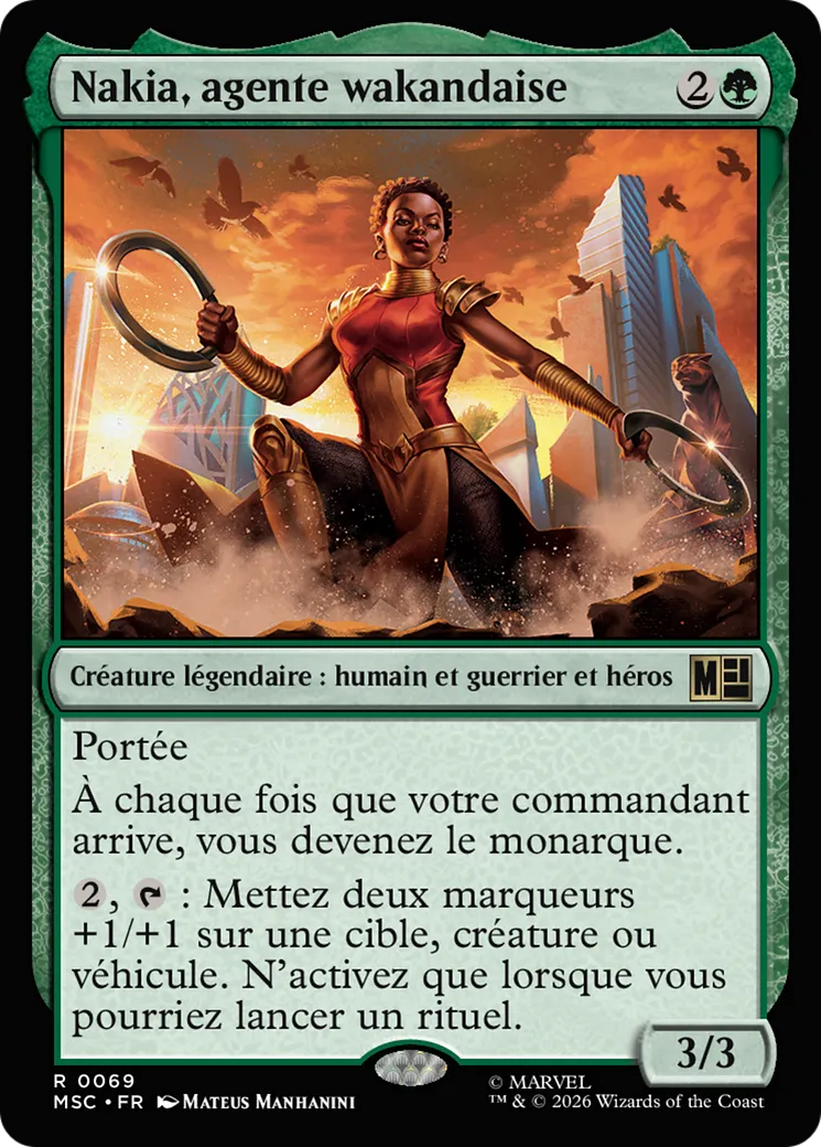 Nakia, agente wakandaise — Marvel Super Heroes Commander — Magic: The Gathering
