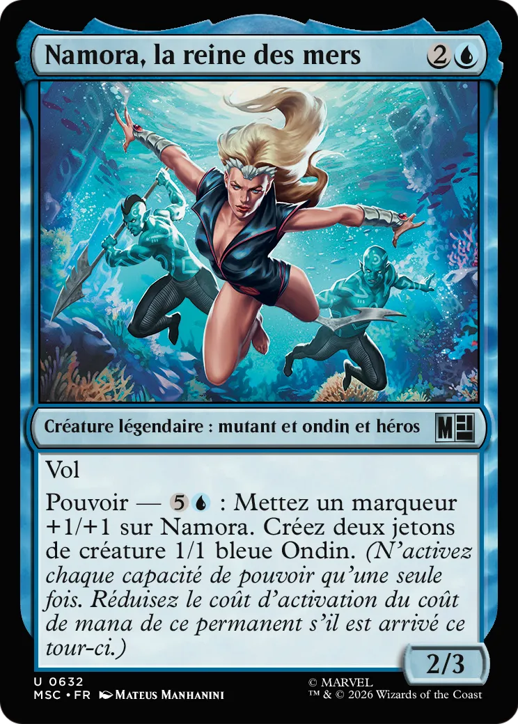 Namora, la reine des mers — Marvel Super Heroes Commander — Magic: The Gathering