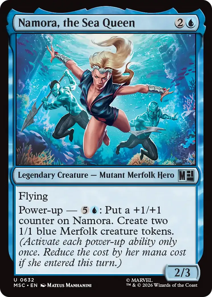 Namora, la reine des mers — Marvel Super Heroes Commander — Magic: The Gathering